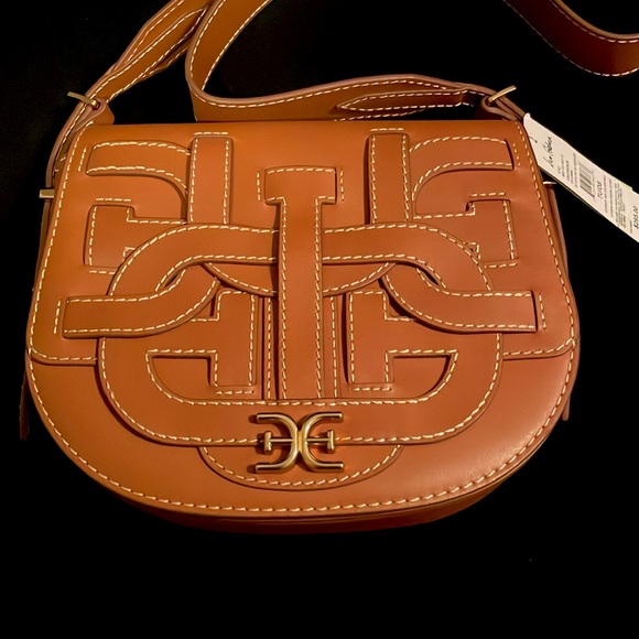 Sam Edelman Bay Leather Saddle Bag Handbag *NWT* - Picture 1 of 8
